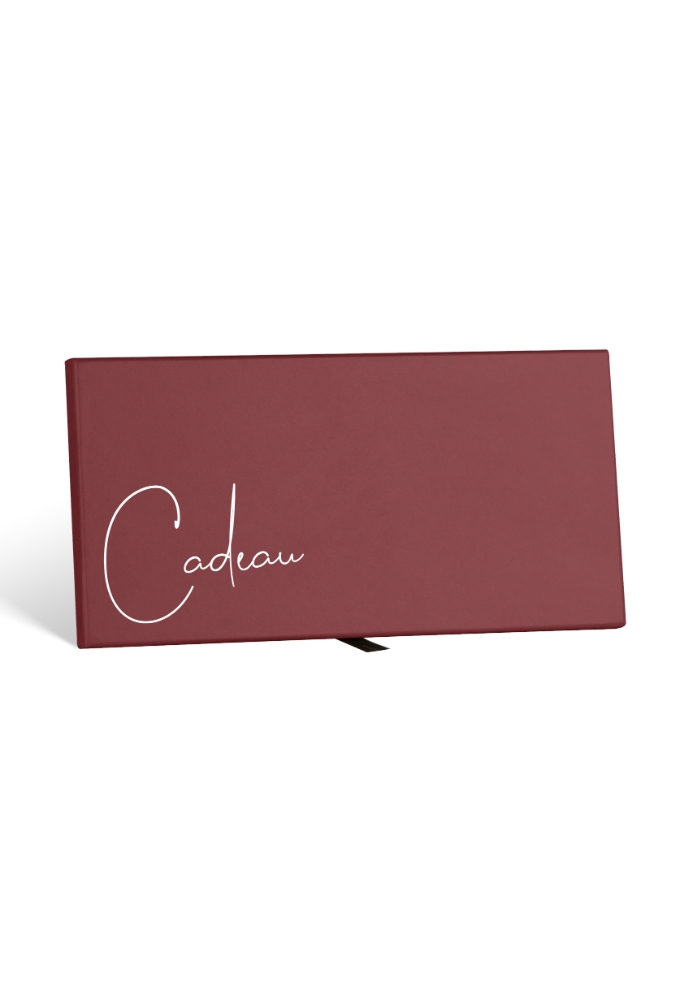 Kadobon + Kadodoosje Dark red & cadeau 22x11x1.3cm 10stuks