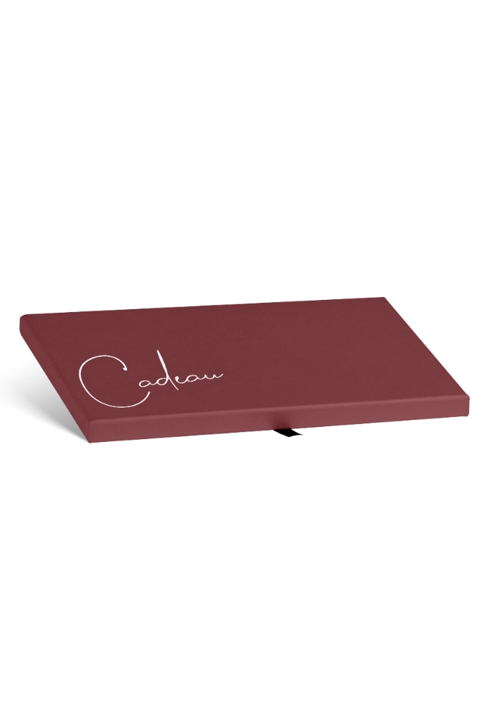 Kadobon + Kadodoosje Dark red & cadeau 22x11x1.3cm 10stuks