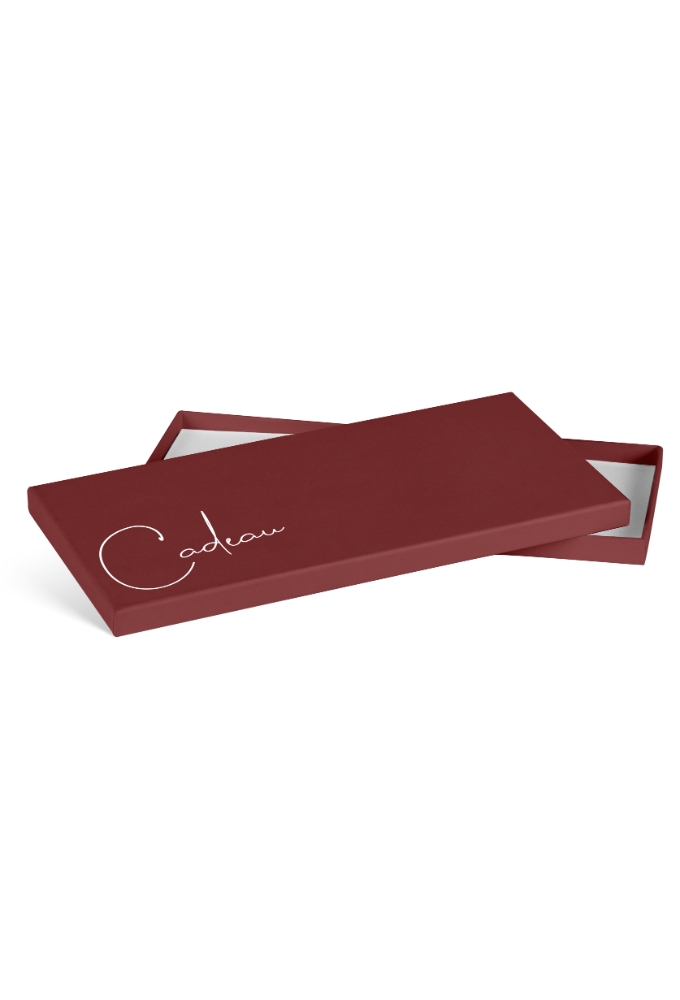 Kadobon + Kadodoosje Dark red & cadeau 22x11x1.3cm 10stuks