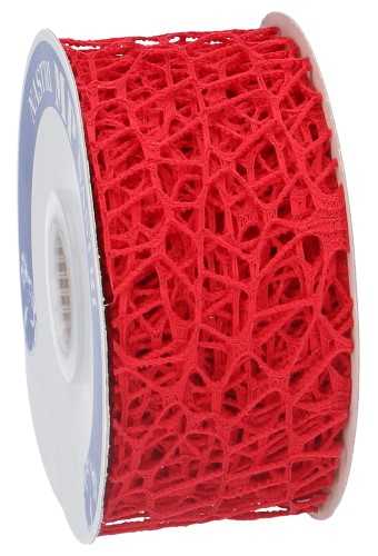 Cadeaulint Oceaan Weblint Rood 40mm x 10 meter