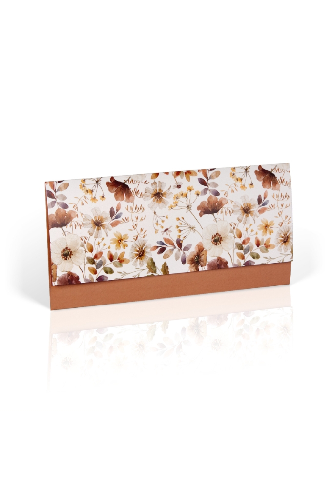 Kadobon + Cadeau Envelop Autumn wildflowers 21.5x10.5cm 10 stuks