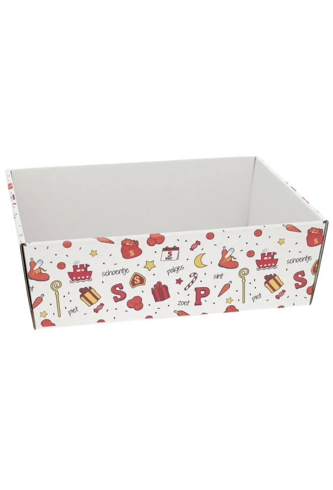 Geschenkdozen Korf Sinterklaas 23x17x8cm 10stuks