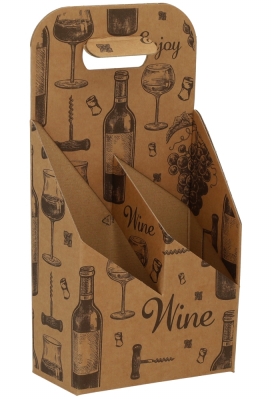 Wijnverpakking Draagdoos Enjoy Wine Toscan 2 fles 10stuks Wijnverpakking Draagdoos Enjoy Wine Toscan 2 fles 10stuks