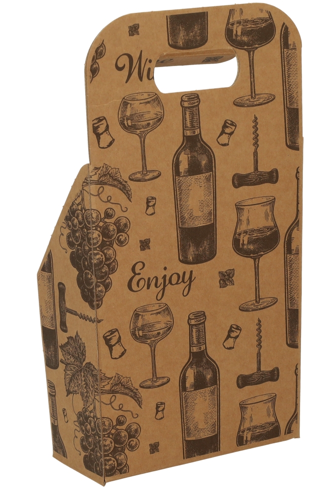 Wijnverpakking Draagdoos Enjoy Wine Toscan 2 fles 10stuks Wijnverpakking Draagdoos Enjoy Wine Toscan 2 fles 10stuks