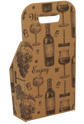 Wijnverpakking Draagdoos Enjoy Wine Toscan 2 fles 10stuks Wijnverpakking Draagdoos Enjoy Wine Toscan 2 fles 10stuks