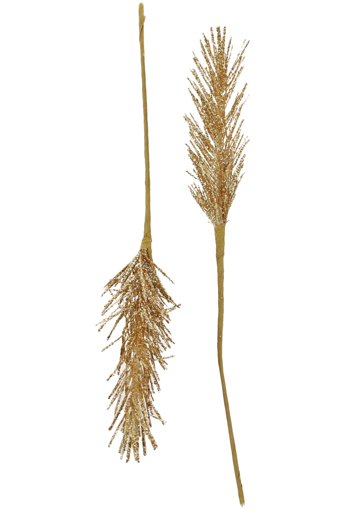 Kado Decoratie Glitter Leaves Champagne 16cm 72stuks