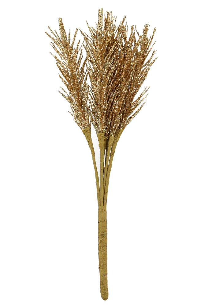 Kado Decoratie Glitter Leaves Champagne 16cm 72stuks