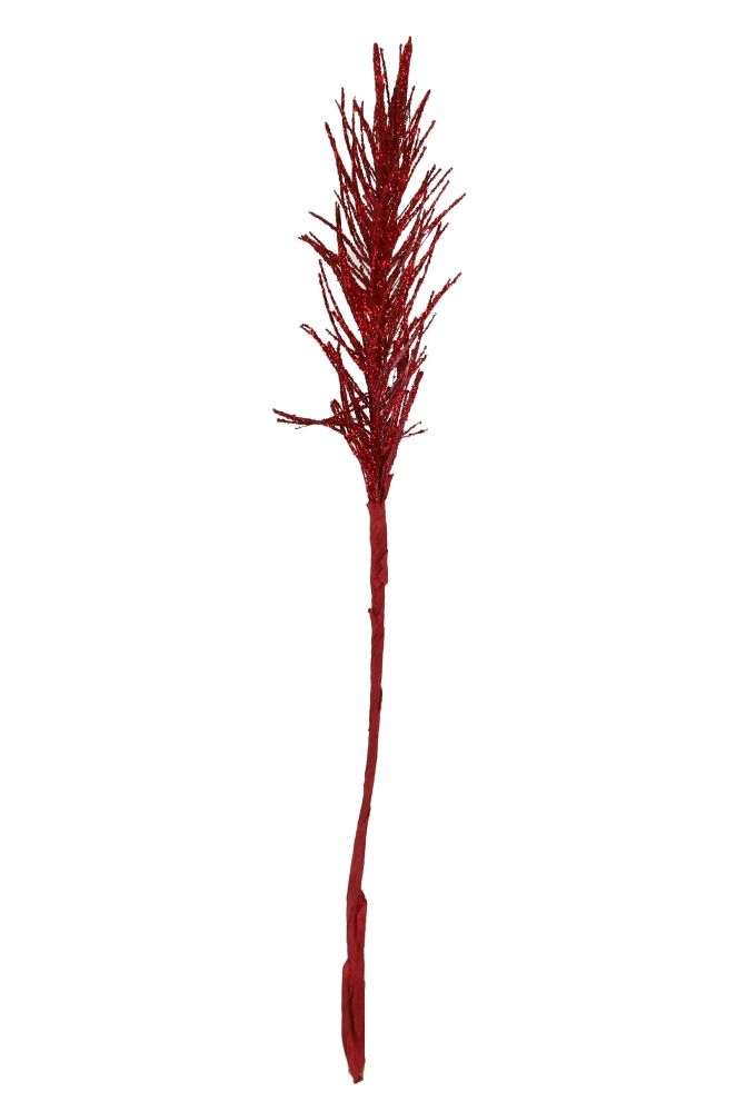 Kado Decoratie Glitter Leaves Rood 16cm 72stuks