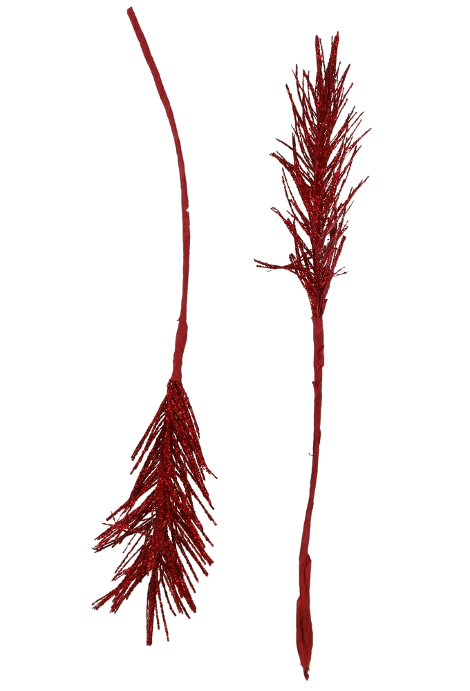 Kado Decoratie Glitter Leaves Rood 16cm 72stuks