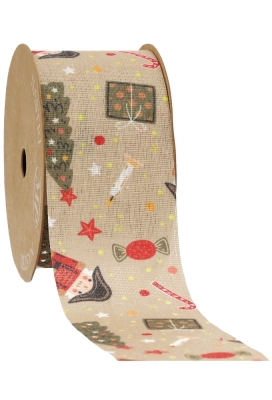 Luxe Kadolint Rustic Christmas met IJzerdraad 63mm x 10meter