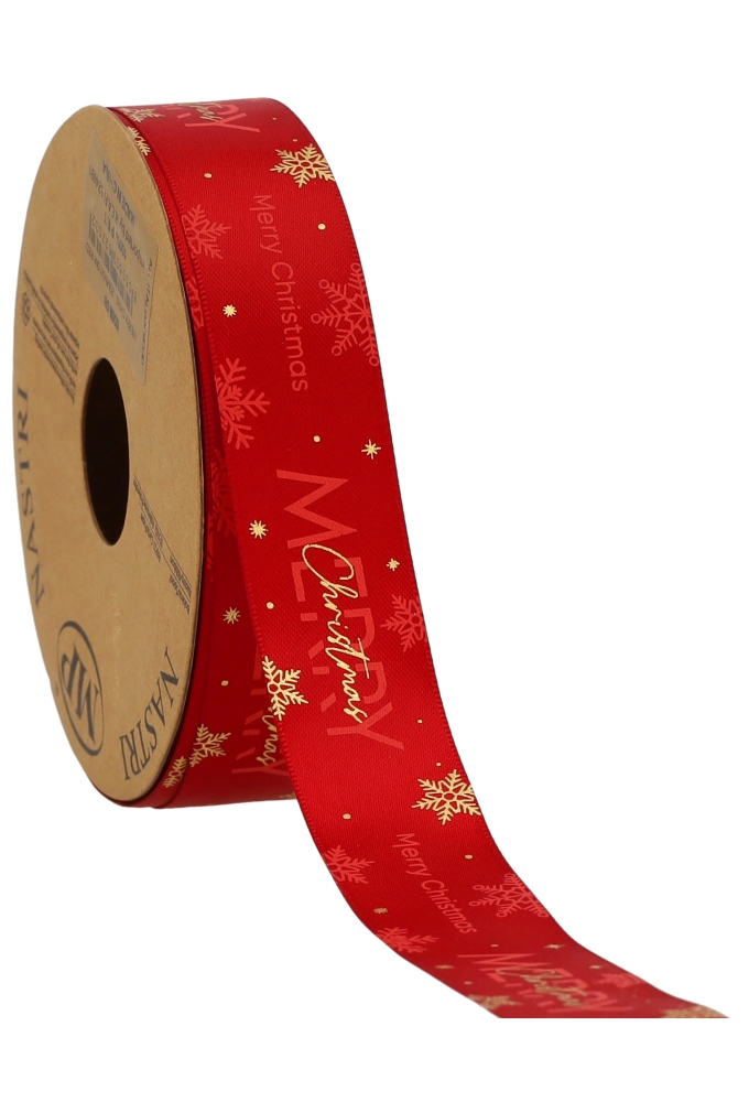 Kadolint Merry Christmas Rood & Goud 25mm x 10meter