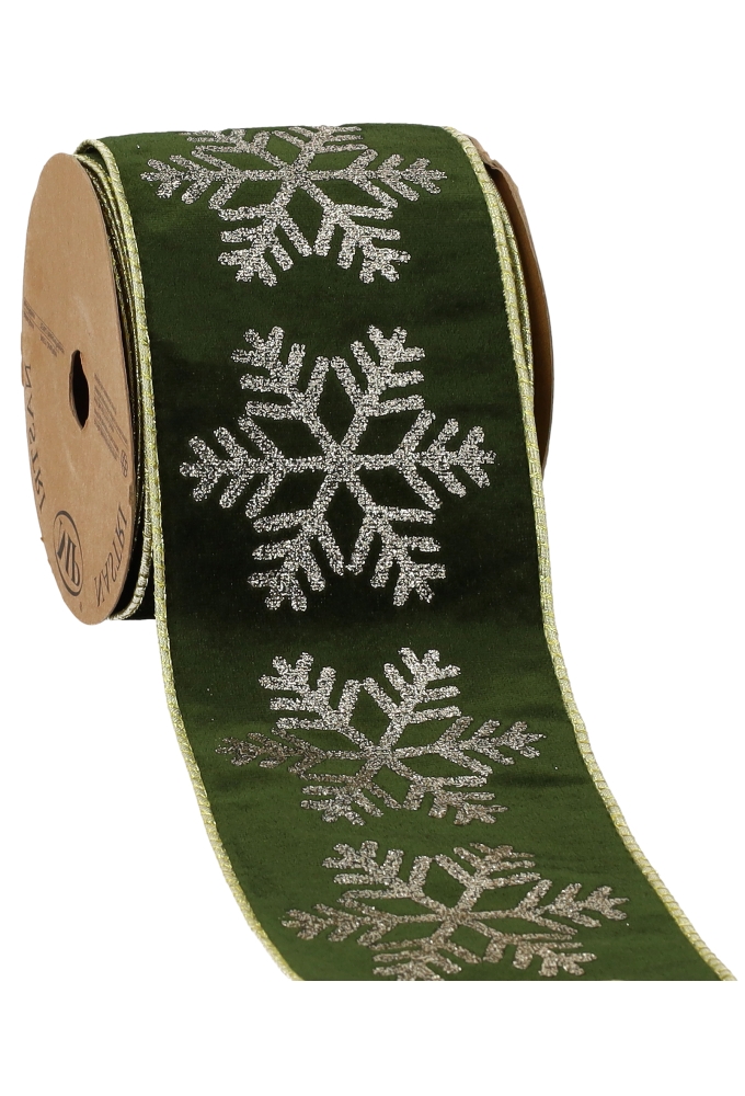 Luxe Kadolint Snow Green Gold met IJzerdraad 100mm x 10meter