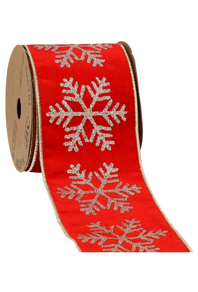 Luxe Kadolint Snow Red Gold met IJzerdraad 100mm x 10meter