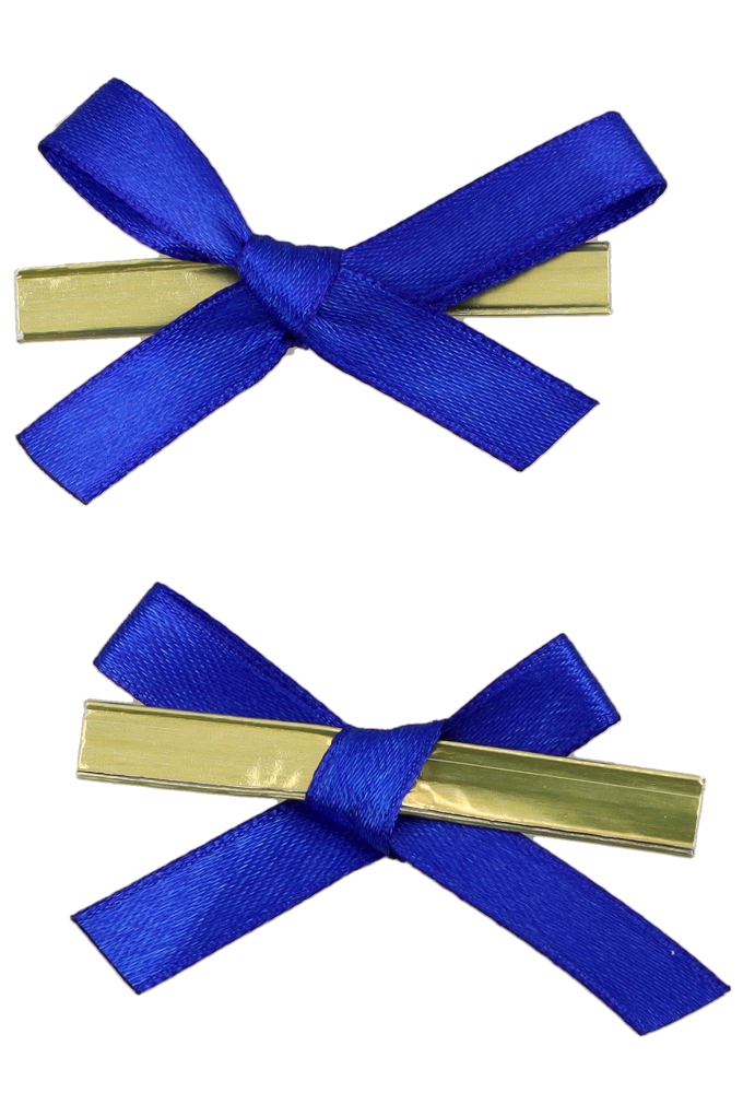 Strikje Satijn Donker Blauw Met Clip 4.5x4.5cm 300stuks