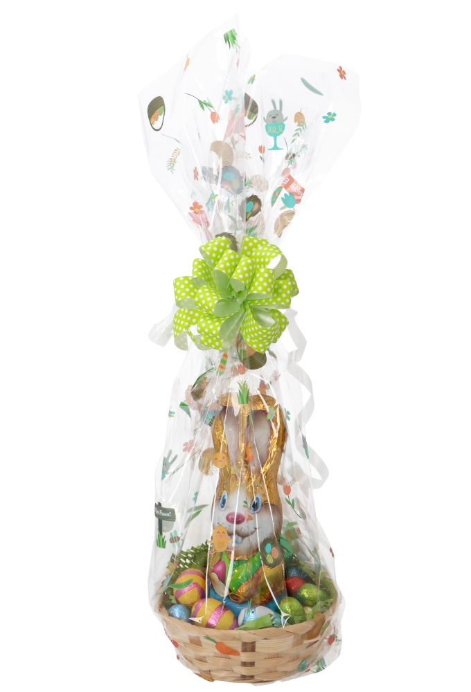 Cadeaufolie Transparant Fijne Pasen 50cm x 100meter