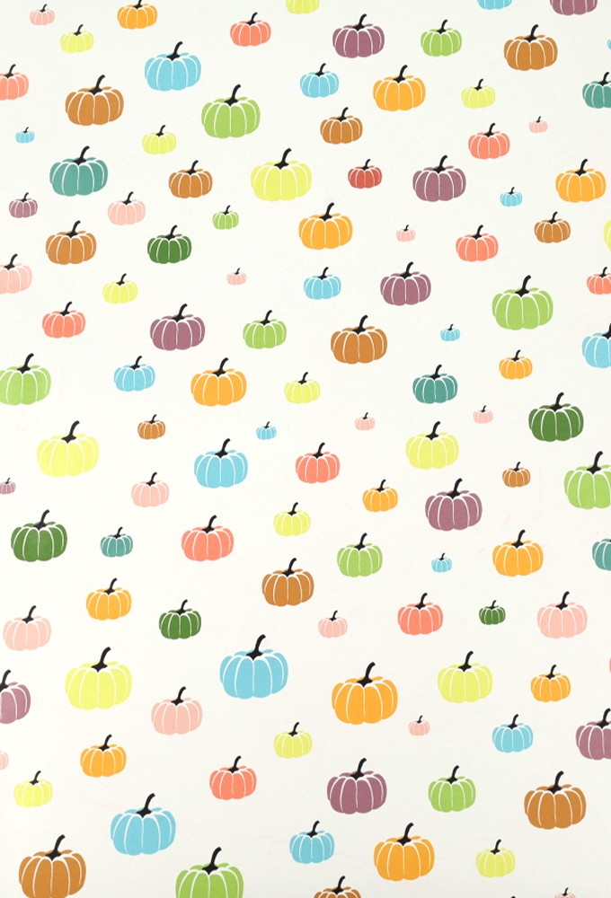 Kadopapier Gekleurde Pompoenen Mat 70cm x 20meter