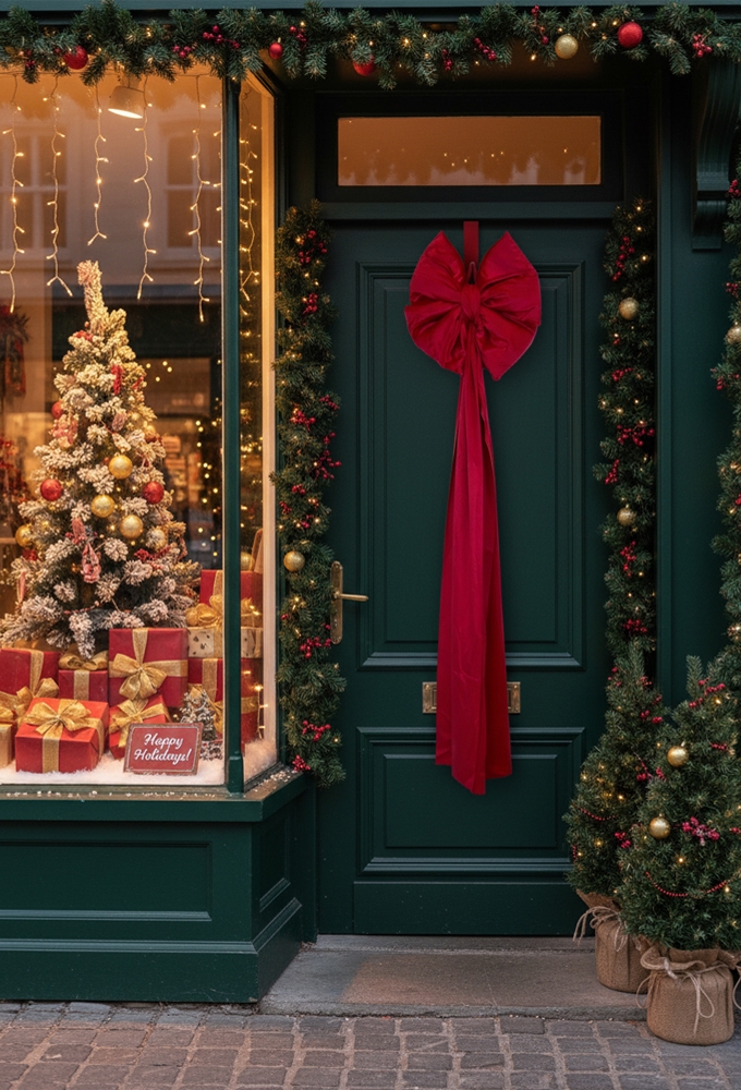 Strik Luvet & Lint Velvet Rood Met 4 lussen 48x180cm 1 stuks