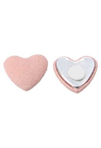 Decoratie Plakker Baby Hartjes Stof Roze 2.5cm 24stuks