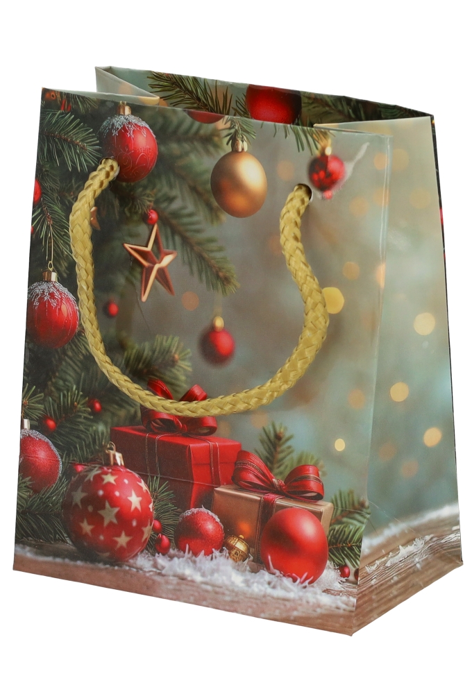 Kersttasjes Klein Red Wonder 11x6.5x14.5cm 12stuks