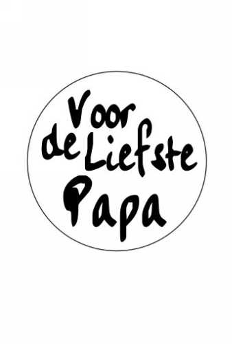 Etiketten Vader Voor de Liefste Papa Zwart & Wit 4cm 500stuks