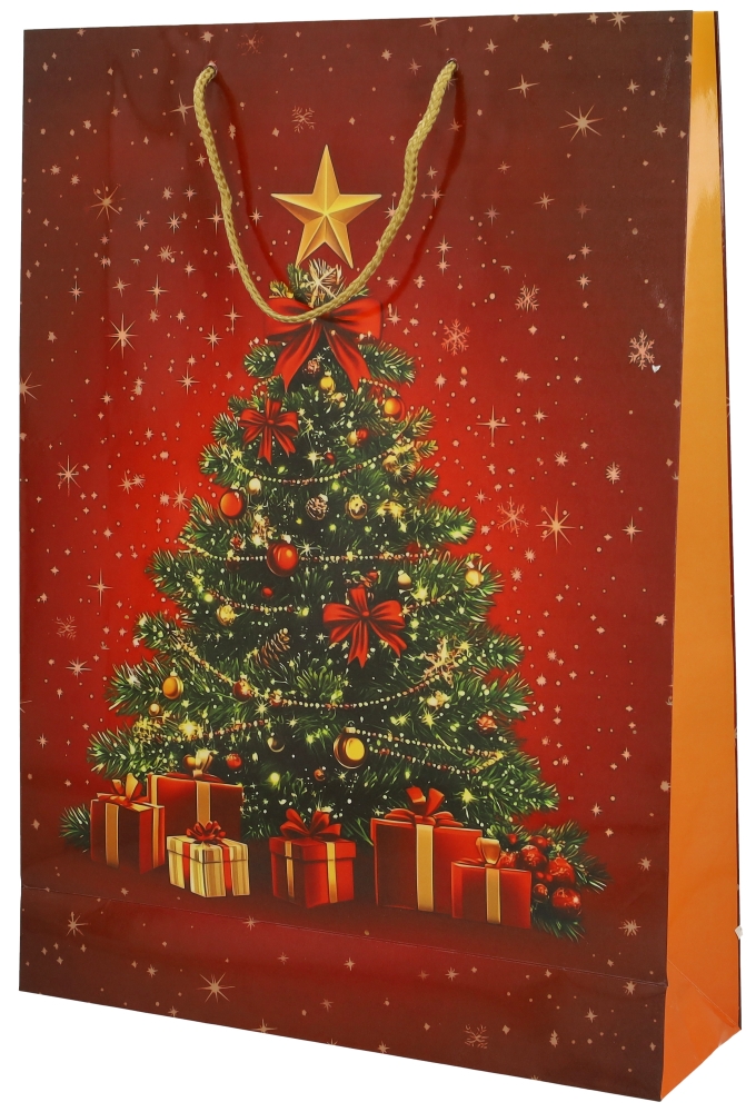Kersttasjes Jumbo Red Celebration 33x10x45.5cm 12stuks
