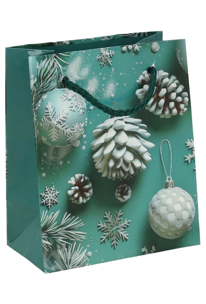 Kersttasjes Klein Winter Snowflakes 11x6.5x14.5cm 12stuks