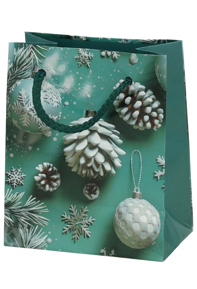 Kersttasjes Klein Winter Snowflakes 11x6.5x14.5cm 12stuks