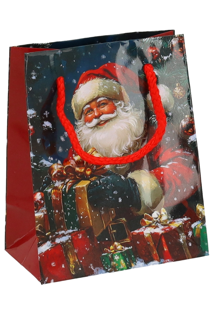Kersttasjes Klein Santas Surprise 11x6.5x14.5cm 12stuks