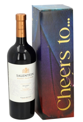 Wijnverpakking Zwart Cheers 1-Fles 9x9x31cm 25stuks