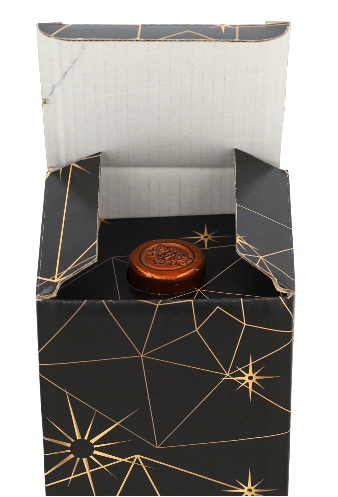 Wijnverpakking Zwart Shine 1-Fles 9x9x31cm 25stuks