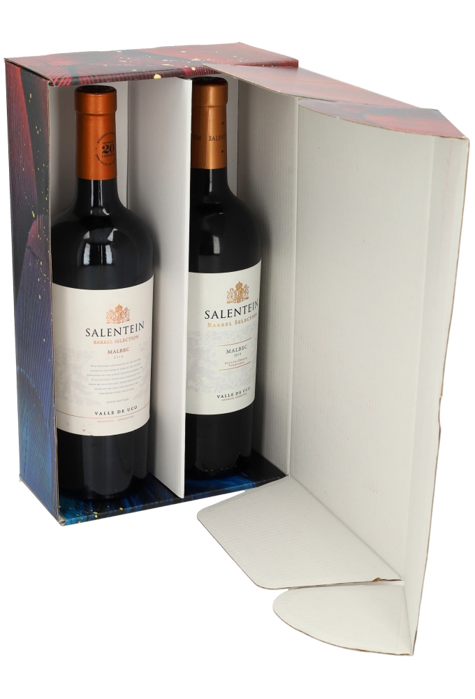 Wijnverpakking Zwart Cheers 2-Fles 31x18x9cm 25stuks