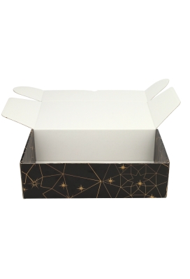 Wijnverpakking Zwart Shine 2-Fles 31x18x9cm 25stuks Wijnverpakking Zwart Shine 2-Fles 31x18x9cm 25stuks