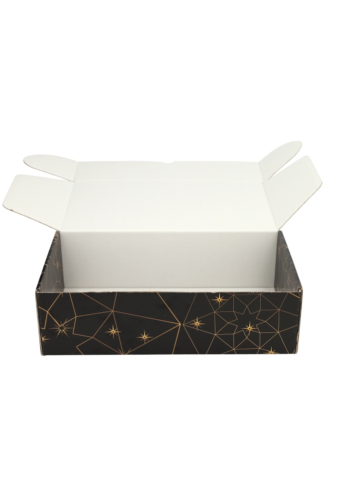 Wijnverpakking Zwart Shine 2-Fles 31x18x9cm 25stuks