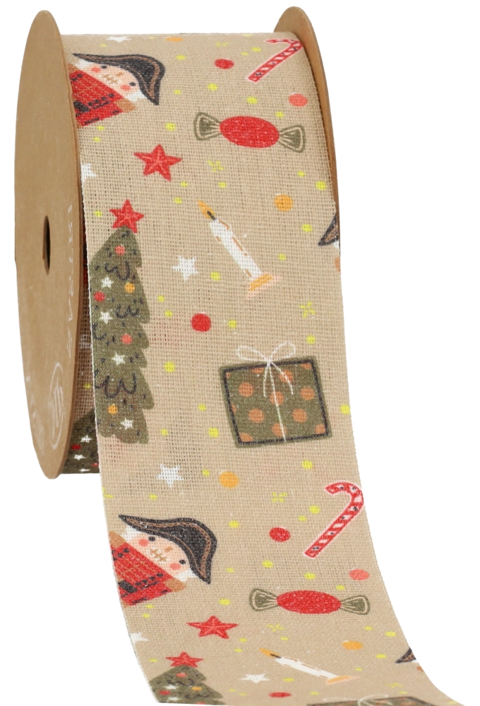 Luxe Kadolint Rustic Christmas met IJzerdraad 63mm x 10meter