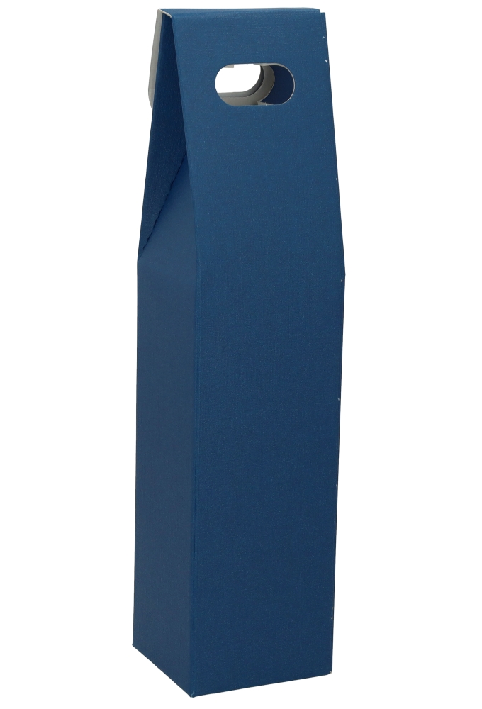 Luxe Wijndozen Vigo Blauw & Venster 1 fles 9x9x38.5cm 10stuks