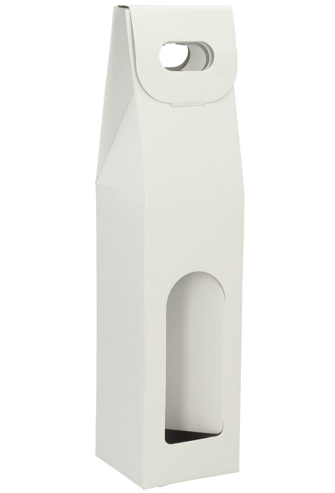 Luxe Wijndozen Vigo Wit & Venster 1 fles 9x9x38.5cm 10stuks