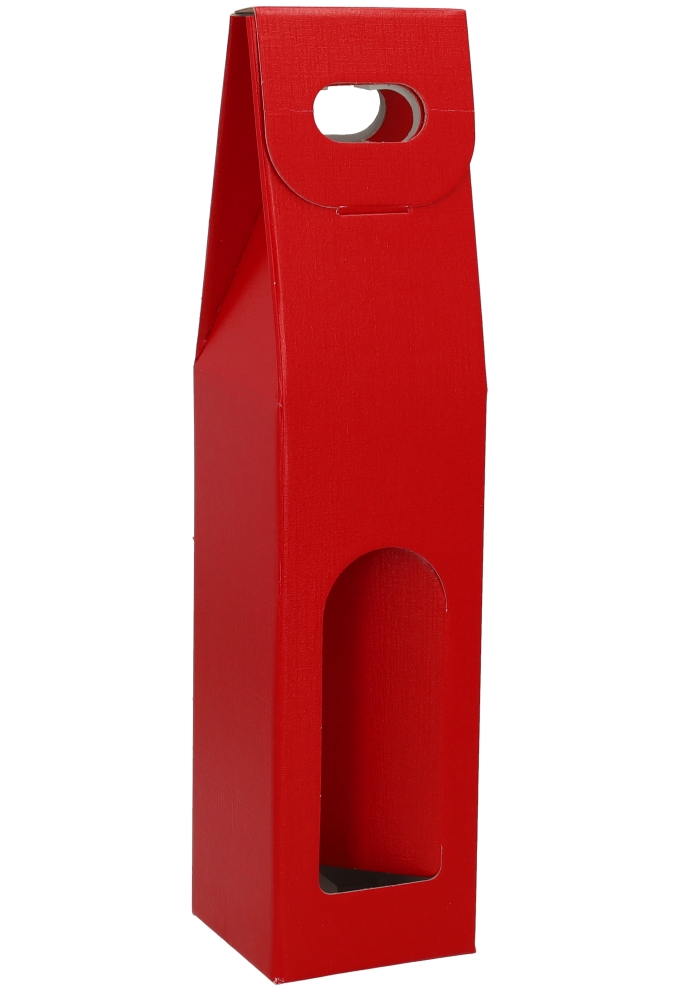 Luxe Wijndozen Vigo Rood & Venster 1 fles 9x9x38.5cm 10stuks