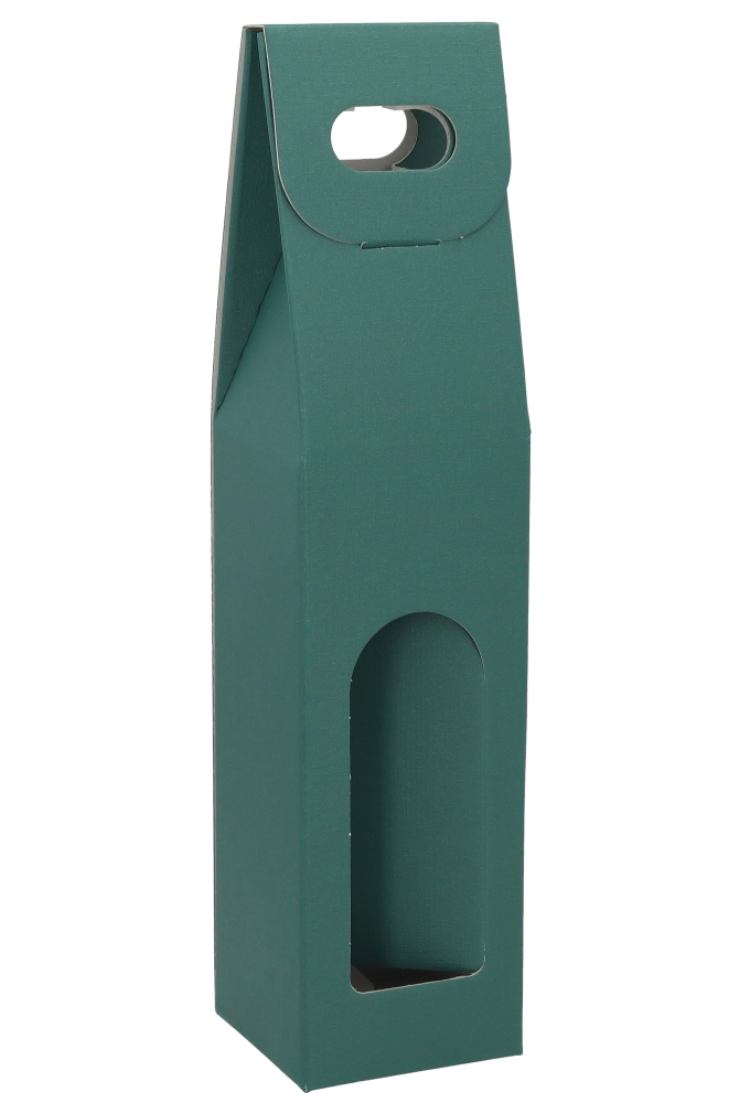 Luxe Wijndozen Vigo Groen & Venster 1 fles 9x9x38.5cm 10stuks