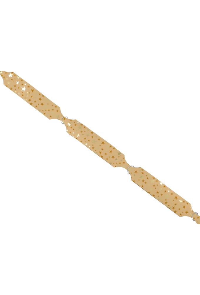 Kerst Trek Strikken Mat Goud Stars Goud Metallic rond 95mm 30st