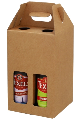 Bierverpakking Draagdoos Munich Kraft voor 4 flesjes 33cl 10stuks