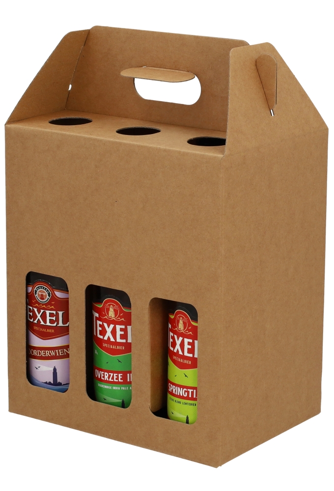 Bierverpakking Draagdoos Munich Kraft voor 6 flesjes 33cl 10stuks