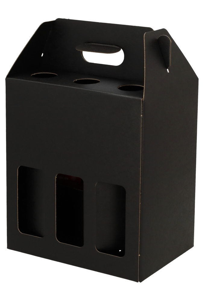 Bierverpakking Draagdoos Munich Zwart voor 6 flesjes 33cl 10stuks