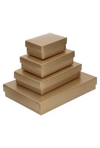 Luxe Kadodoosje & Deksel Bruno Goud 22x16x3.5cm 300gr 10stuks