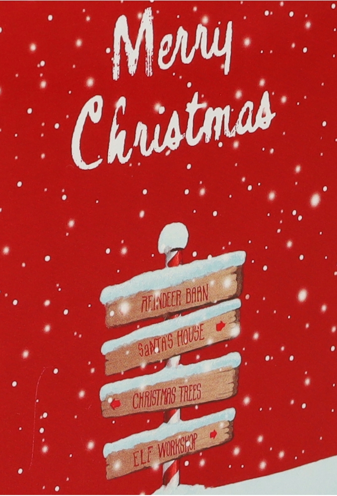 Geschenkdoosje Merry Christmas Kerstman Rood 10x10x10cm 10stuks