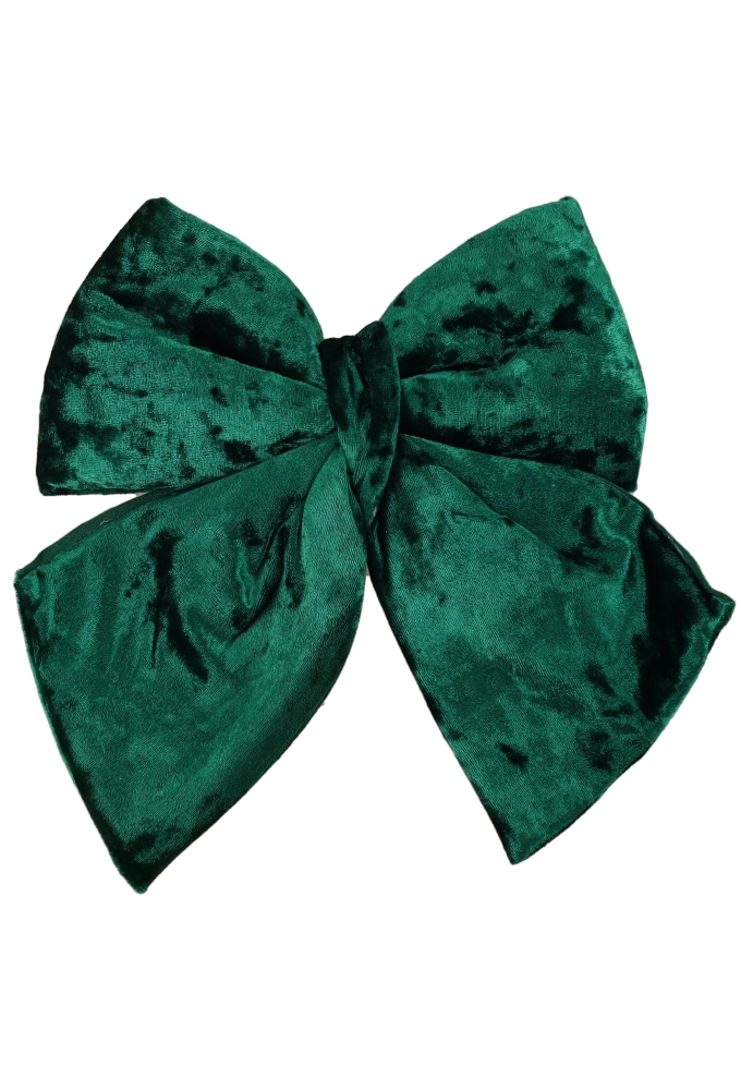 Strik Velora Velvet Groen Met 2 lussen 22x24cm 1 stuks