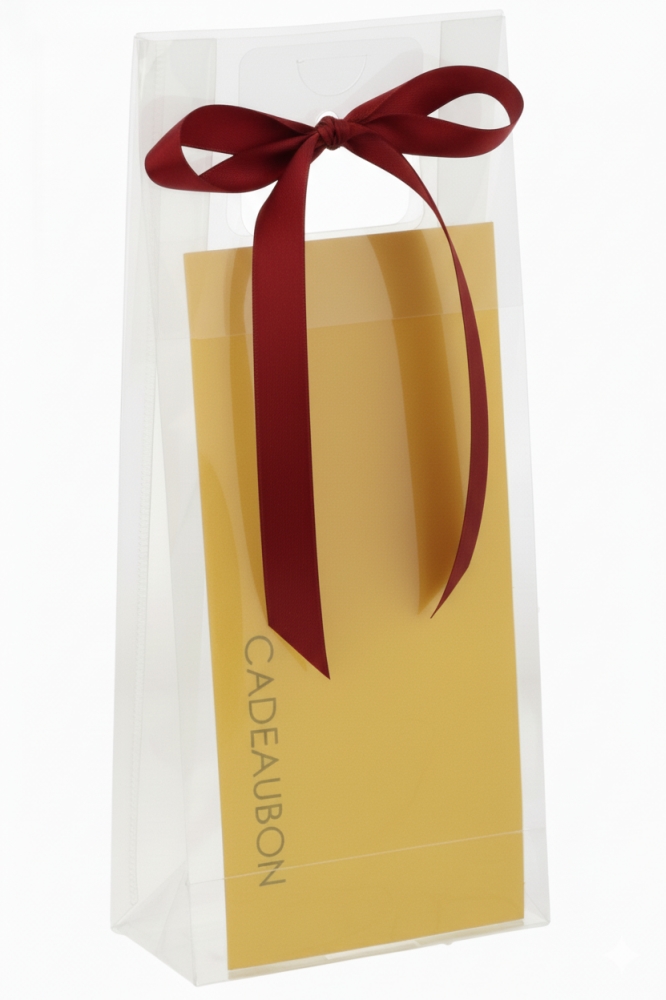 Kadobon + Kadotasjes Dolo Transparant 160my 12x6x28cm 25stuks