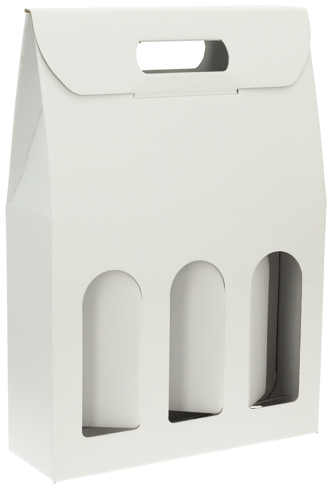 Luxe Wijndozen Vigo Wit voor 3 fles 27x9x38.5cm 30stuks