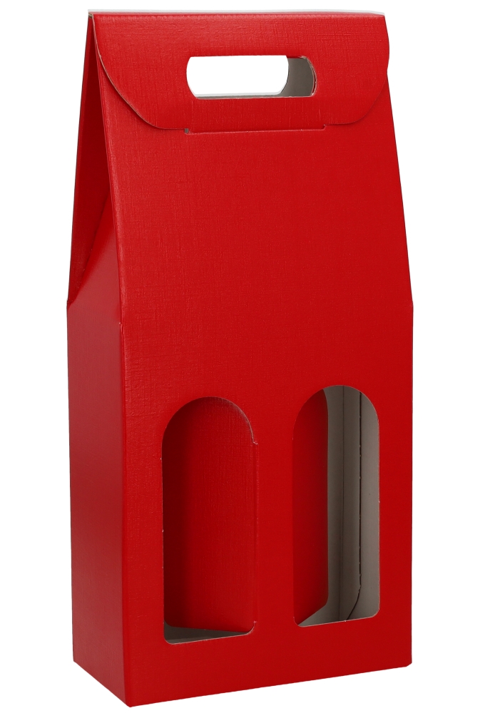 Luxe Wijndozen Vigo Rood voor 2 fles 18x9x38.5cm 30stuks