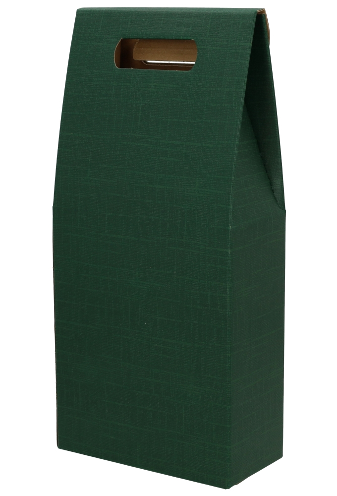 Luxe Wijndozen Vigo Groen voor 2 fles 18x9x38.5cm 30stuks