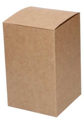 Kadodoos Dozza Glad Naturel Rechthoekig 10x10x16cm 400gram 10stuks